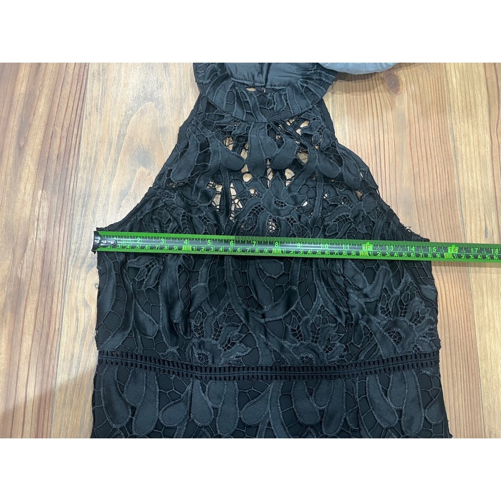 Women's‎ Bardot Black Lace Halter Midi Dress Size US 6/UK 10 - Picture 6 of 10